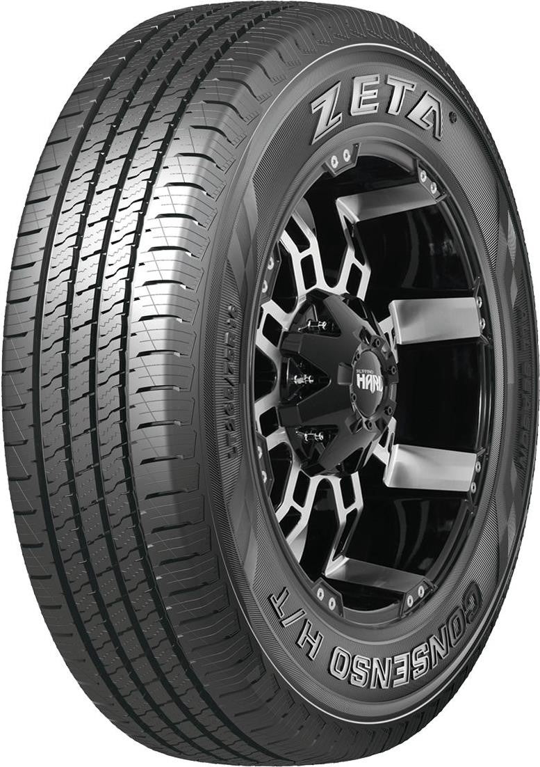 Zeta Consenso H/T LT225/75R16 all-season light truck/SUV tire — left-side sidewall and tread close-up