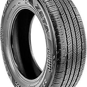 Zeta Etalon 235/75R15 H—left 3/4 on white; BSW ‘ZETA’ with checkered motif; 5-rib tread with zigzag grooves.