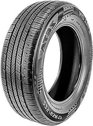 Zeta Etalon 235/75R15 H—right 3/4 angle; BSW sidewall, checkered band; symmetric 5-rib tread with zigzag channels.
